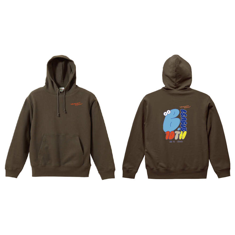 【全4色】B.LEAGUE 10th ANNIVERSARY Back Print  Graphic  PO Hoodie 詳細画像 チャコール 1