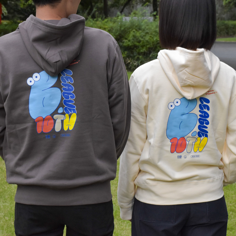 【全4色】B.LEAGUE 10th ANNIVERSARY Back Print  Graphic  PO Hoodie 詳細画像 チャコール 3