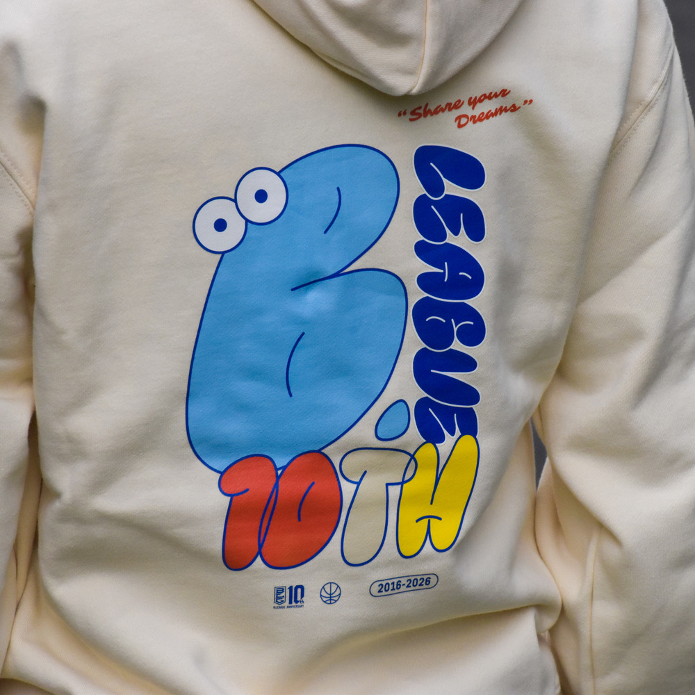 【全4色】B.LEAGUE 10th ANNIVERSARY Back Print  Graphic  PO Hoodie 詳細画像 ナチュラル 2
