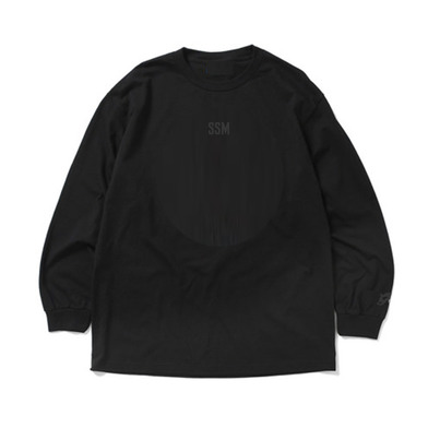 Embroidery long sleeveT-shirts　BLACK