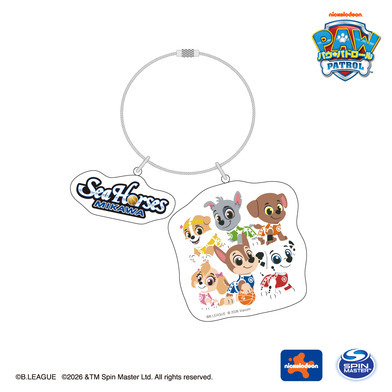 パウ･パトロールコラボ クラブロゴ入りアクリルキーホルダー(シーホース三河)