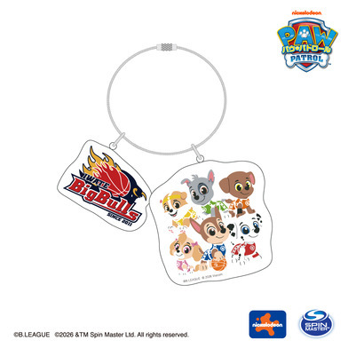 パウ･パトロールコラボ クラブロゴ入りアクリルキーホルダー(岩手ビッグブルズ)