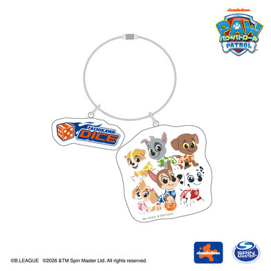 パウ･パトロールコラボ クラブロゴ入りアクリルキーホルダー(立川ダイス)