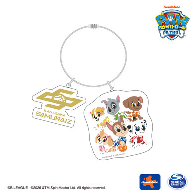 パウ･パトロールコラボ クラブロゴ入りアクリルキーホルダー(金沢サムライズ)