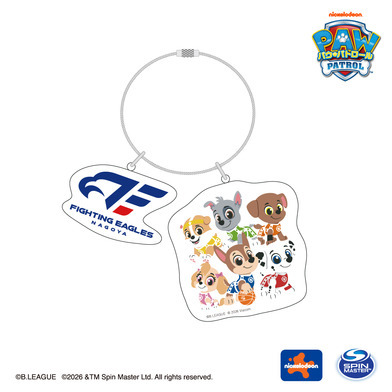 パウ･パトロールコラボ クラブロゴ入りアクリルキーホルダー(ファイティングイーグルス名古屋)