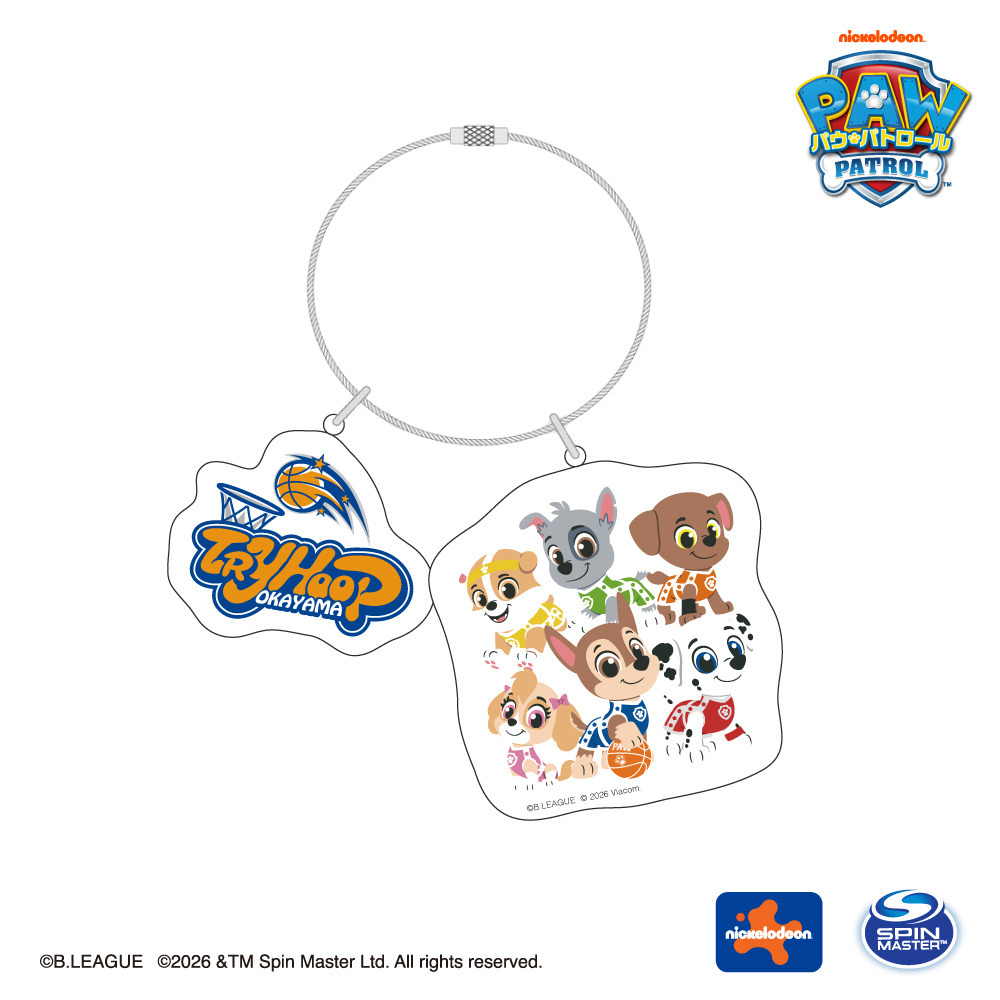 パウ･パトロールコラボ クラブロゴ入りアクリルキーホルダー(トライフープ岡山) 詳細画像 1カラー 1