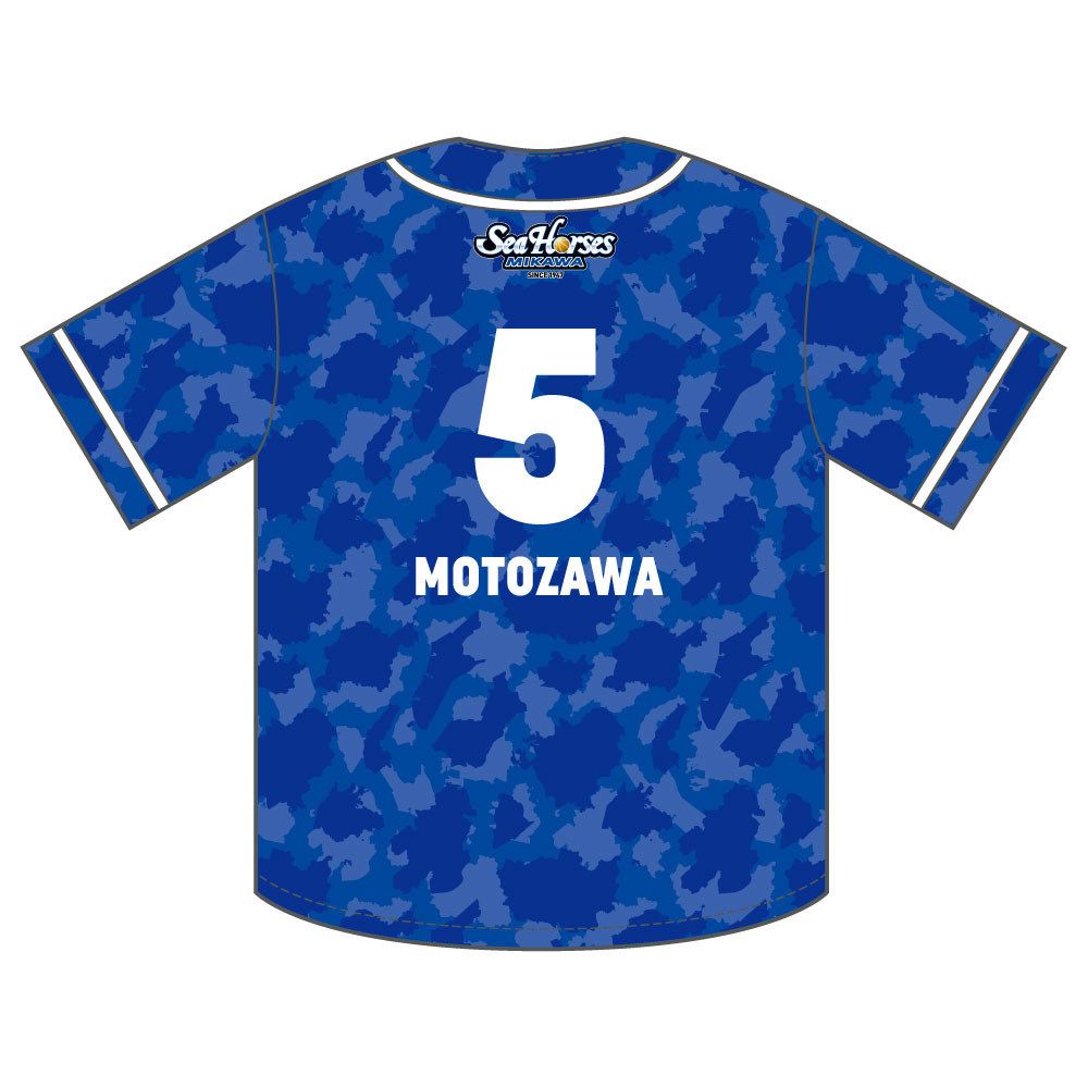 #5元澤選手 2025-26 ナンバーベースボールシャツ 詳細画像 ブルー 2