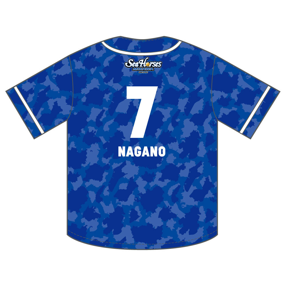#7長野選手 2025-26 ナンバーベースボールシャツ 詳細画像 ブルー 2