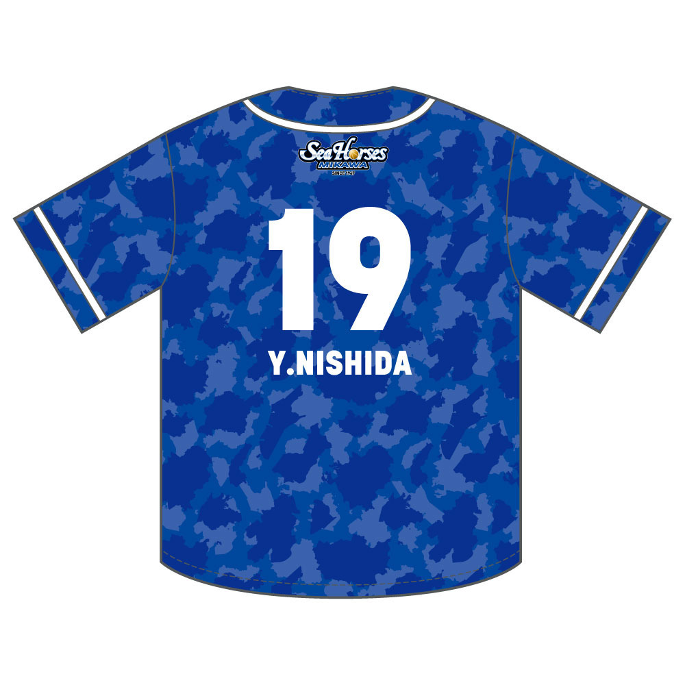 #19西田優選手 2025-26 ナンバーベースボールシャツ 詳細画像 ブルー 2