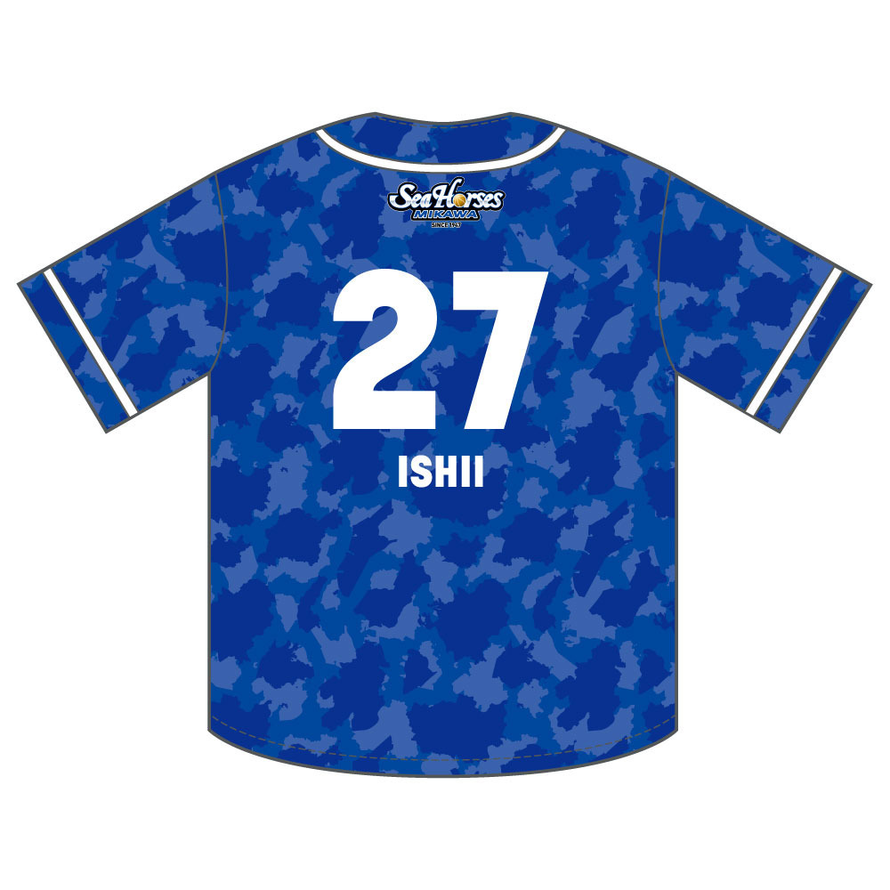 #27石井選手 2025-26 ナンバーベースボールシャツ 詳細画像 ブルー 2