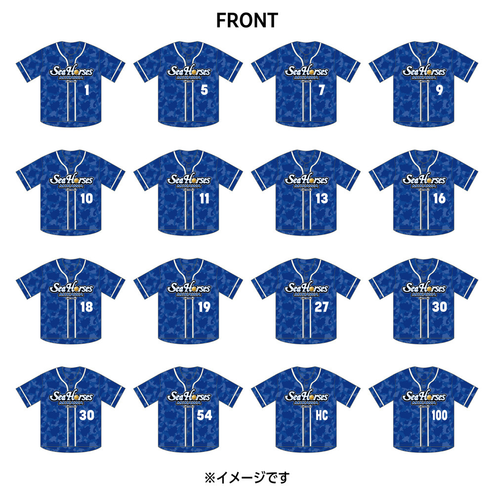 #30ホワイト選手 2025-26 ナンバーベースボールシャツ 詳細画像 ブルー 4