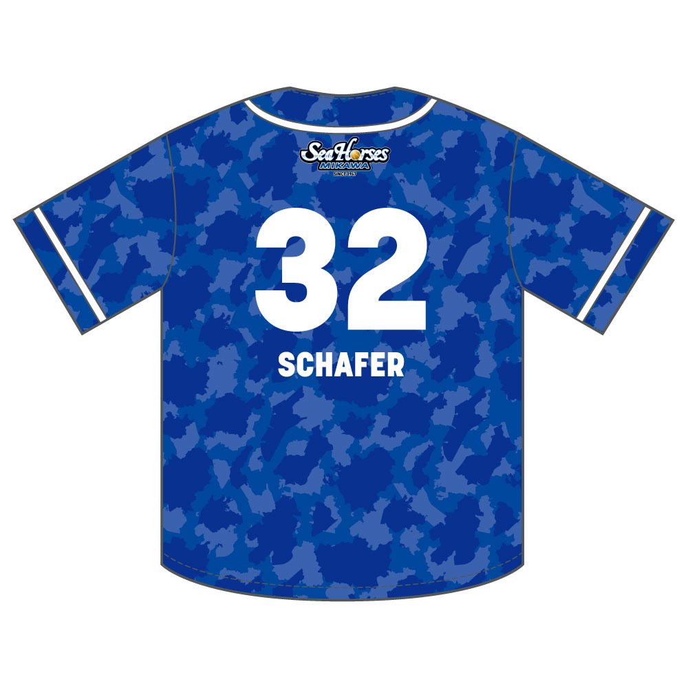 #32シェーファー選手 2025-26 ナンバーベースボールシャツ 詳細画像 ブルー 2