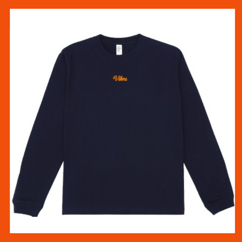 VIKES刺繍ロングスリーブTee　BLACK&times;ORANGE 詳細画像 1