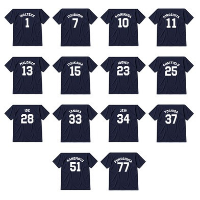 2026-27 全選手Tシャツ｜顔なし｜ネイビー