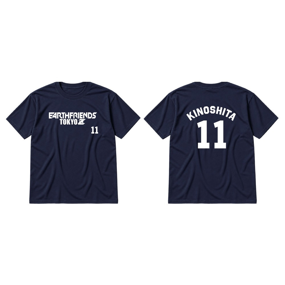 2026-27 全選手Tシャツ｜顔なし｜ネイビー 詳細画像 #11_木下 大南帆 1