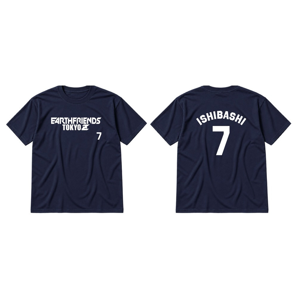 2026-27 全選手Tシャツ｜顔なし｜ネイビー 詳細画像 #7_石橋 侑磨 1
