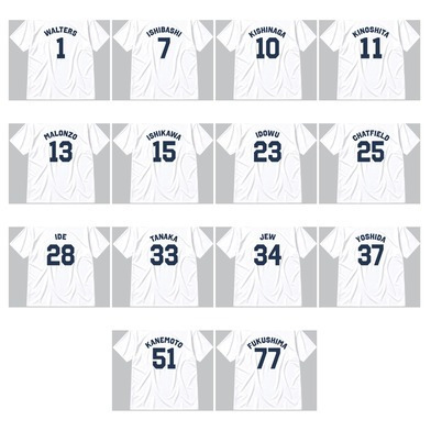 2026-27 全選手Tシャツ｜顔なし｜ホワイト