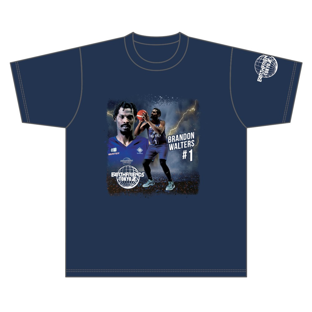 2026-27 全選手Tシャツ｜顔あり｜ネイビー 詳細画像 #1_ブランドン・ウォルターズ 1
