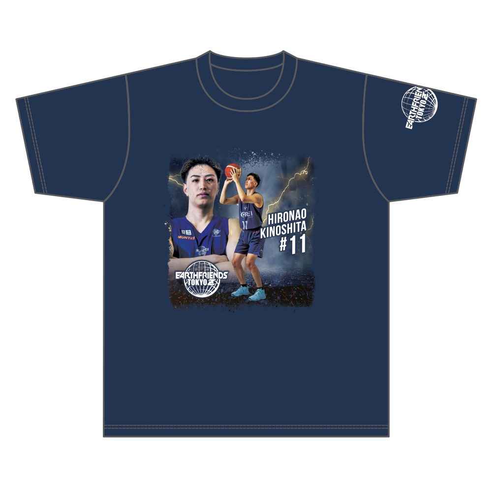 2026-27 全選手Tシャツ｜顔あり｜ネイビー 詳細画像 #11_木下 大南帆 1