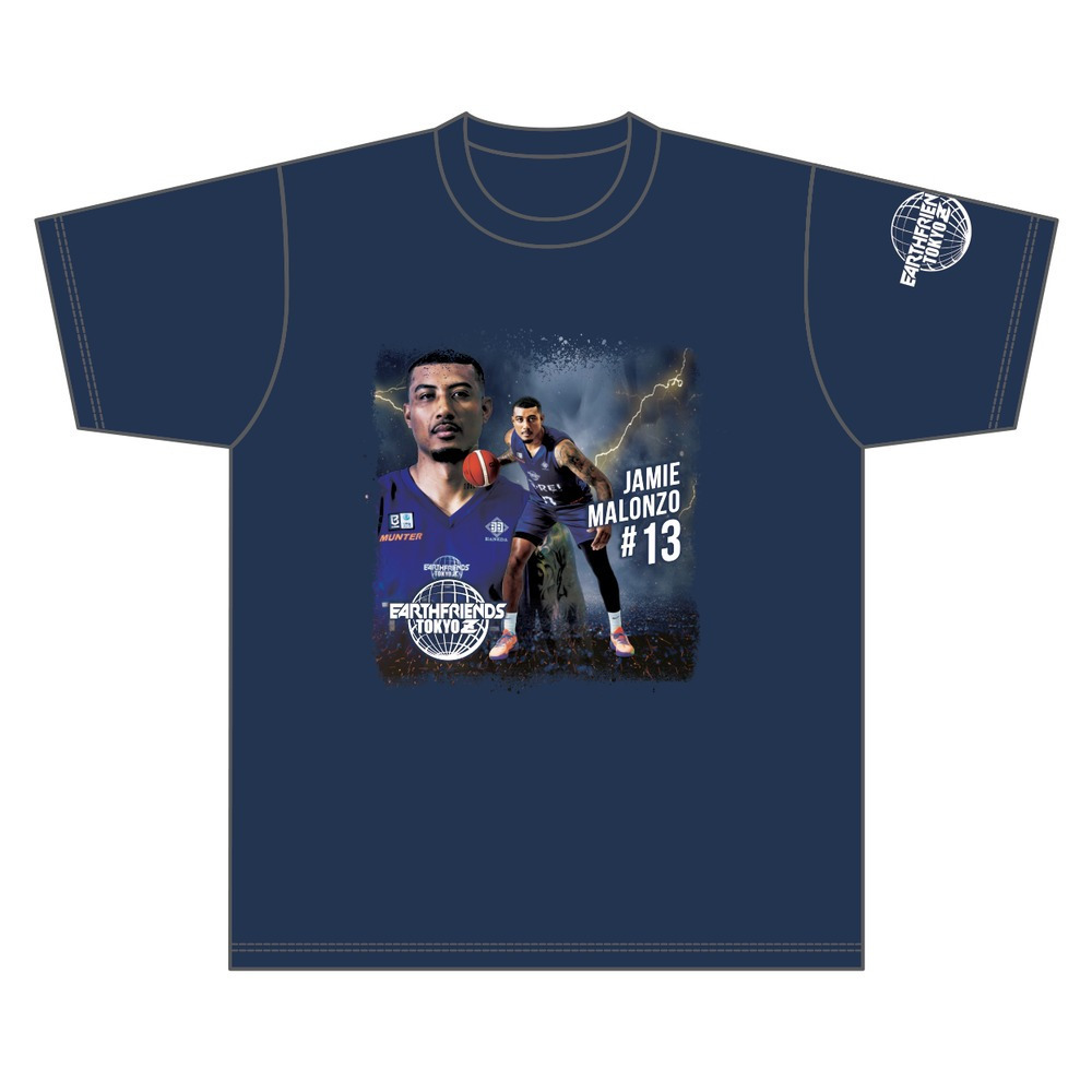 2026-27 全選手Tシャツ｜顔あり｜ネイビー 詳細画像 #13_ジェイミー・マロンゾ 1