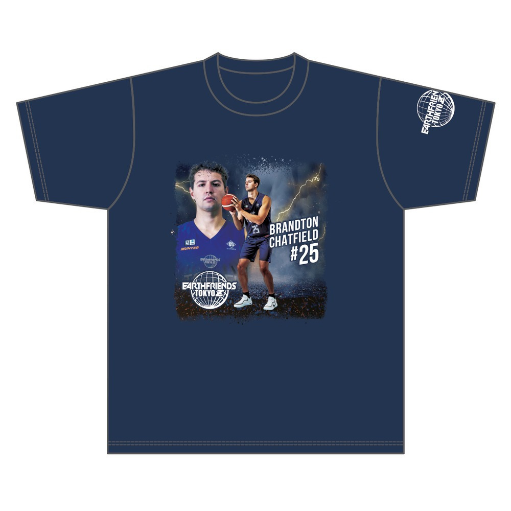 2026-27 全選手Tシャツ｜顔あり｜ネイビー 詳細画像 #25_ブランドン・チャットフィールド 1