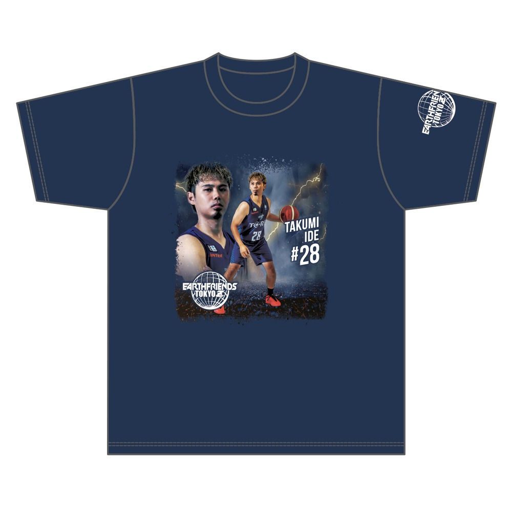 2026-27 全選手Tシャツ｜顔あり｜ネイビー 詳細画像 #28_井手 拓実 1