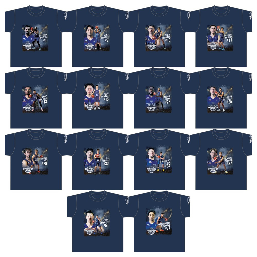 2026-27 全選手Tシャツ｜顔あり｜ネイビー 詳細画像 #28_井手 拓実 2