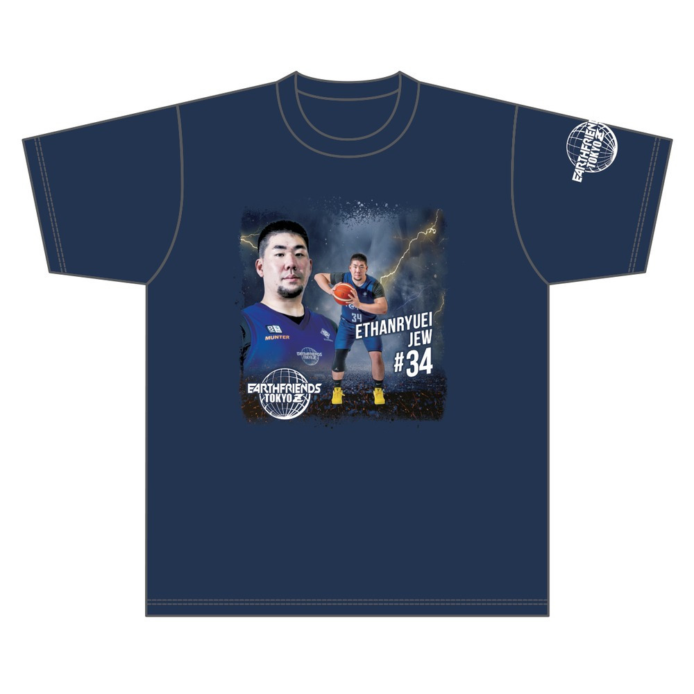 2026-27 全選手Tシャツ｜顔あり｜ネイビー 詳細画像 #34_ジュウ イーサン 龍英 1