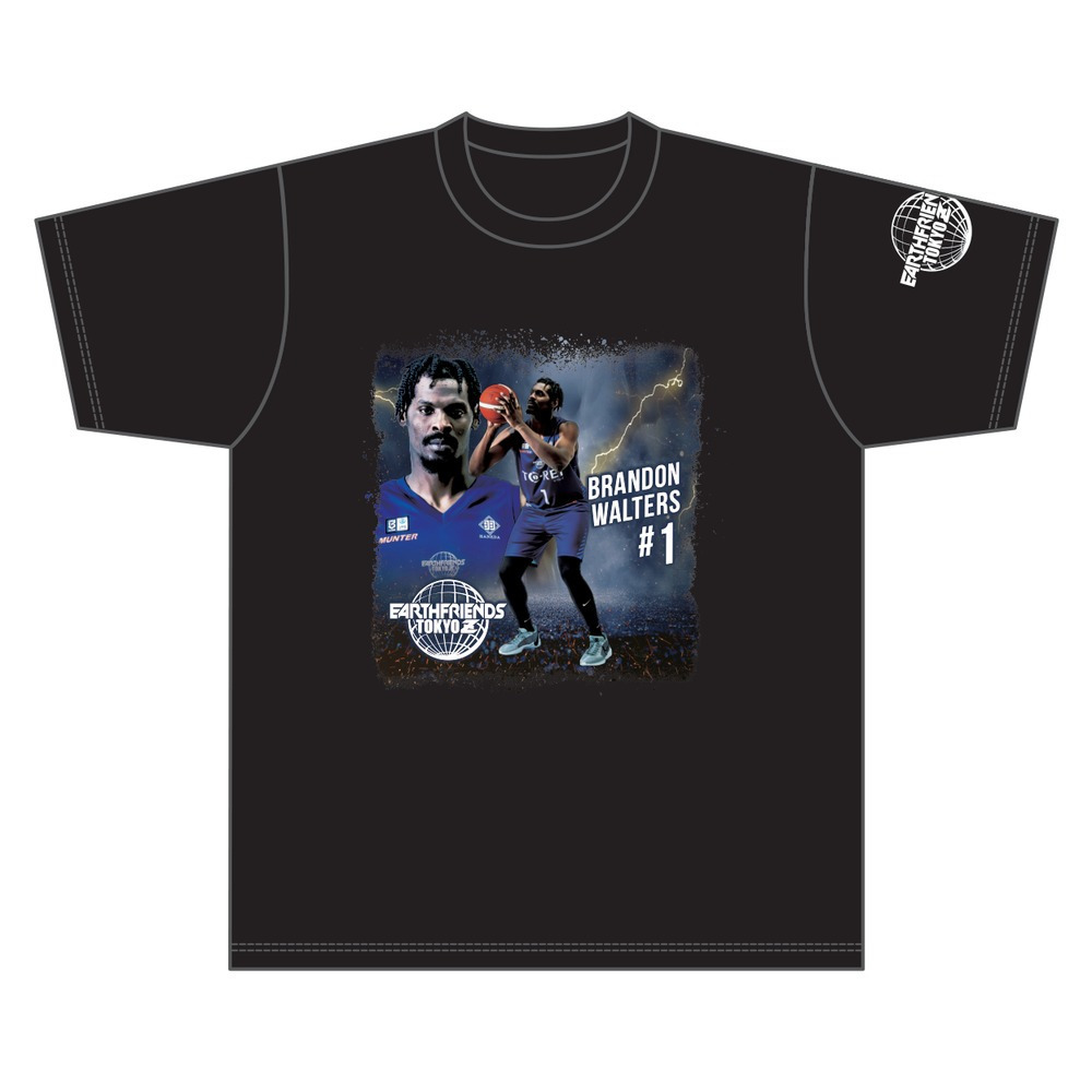 2026-27 全選手Tシャツ｜顔あり｜ブラック 詳細画像 #1_ブランドン・ウォルターズ 1