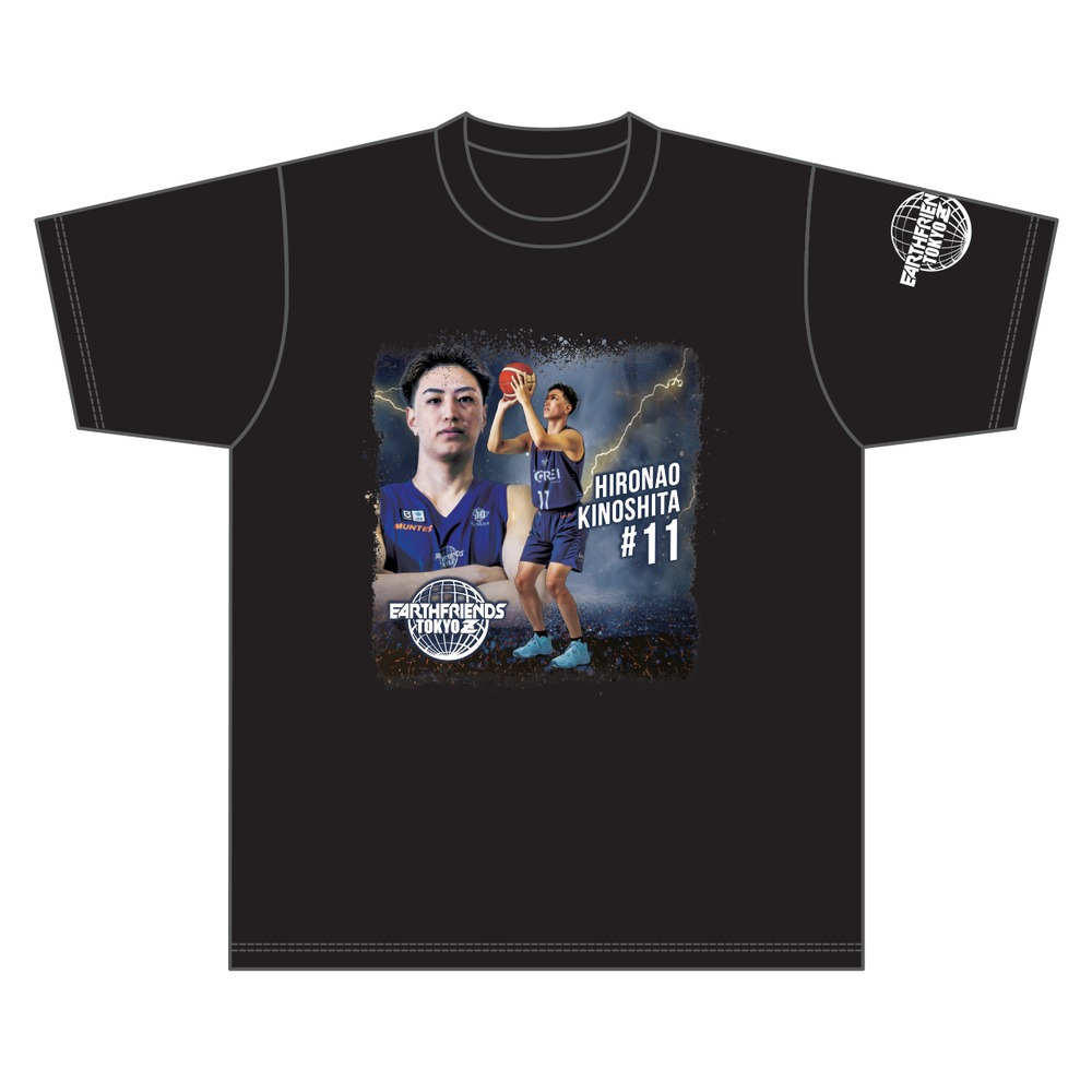 2026-27 全選手Tシャツ｜顔あり｜ブラック 詳細画像 #11_木下 大南帆 1