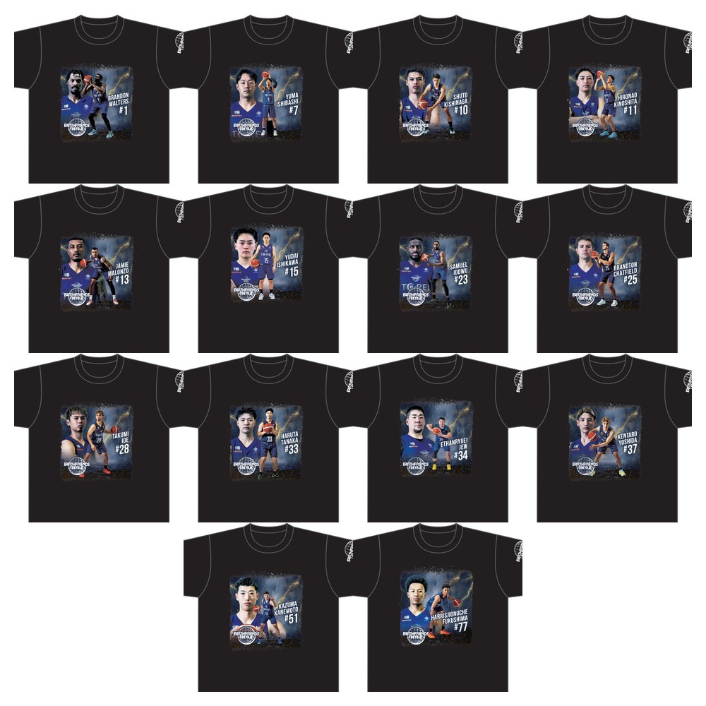 2026-27 全選手Tシャツ｜顔あり｜ブラック 詳細画像 #11_木下 大南帆 2