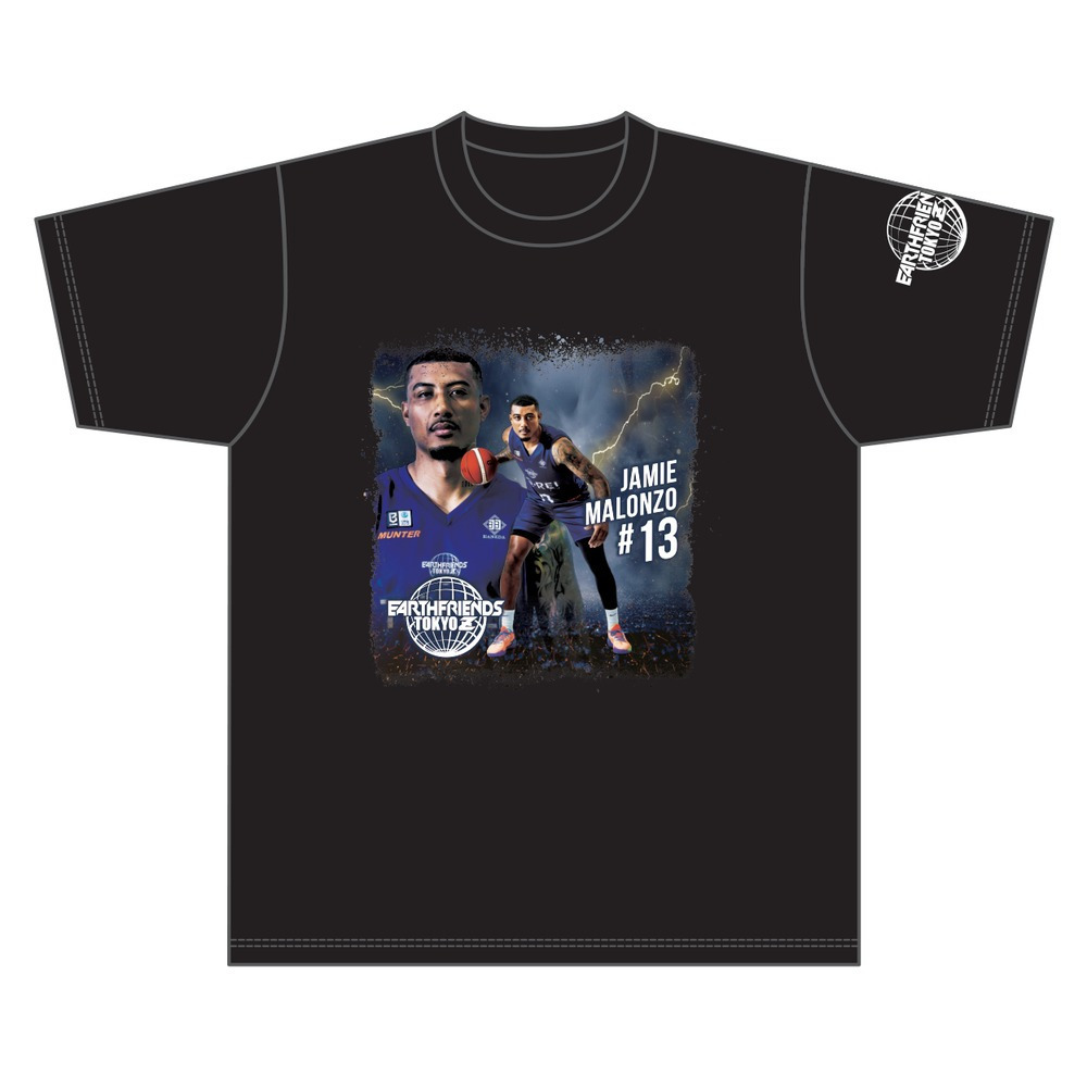 2026-27 全選手Tシャツ｜顔あり｜ブラック 詳細画像 #13_ジェイミー・マロンゾ 1