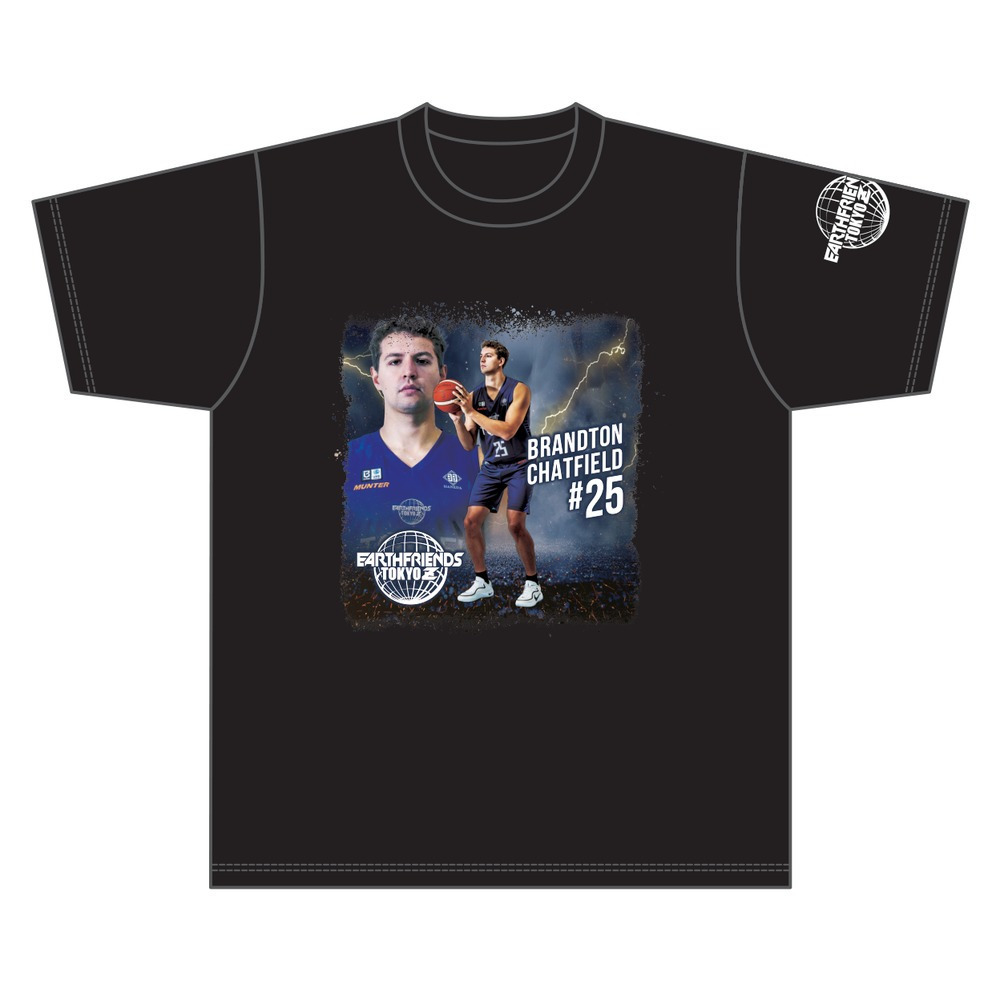 2026-27 全選手Tシャツ｜顔あり｜ブラック 詳細画像 #25_ブランドン・チャットフィールド 1