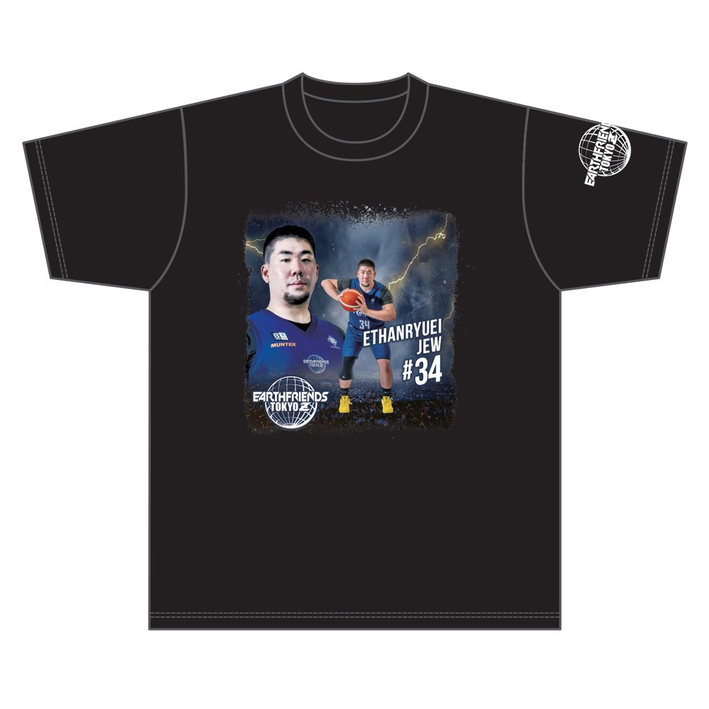 2026-27 全選手Tシャツ｜顔あり｜ブラック 詳細画像 #34_ジュウ イーサン 龍英 1