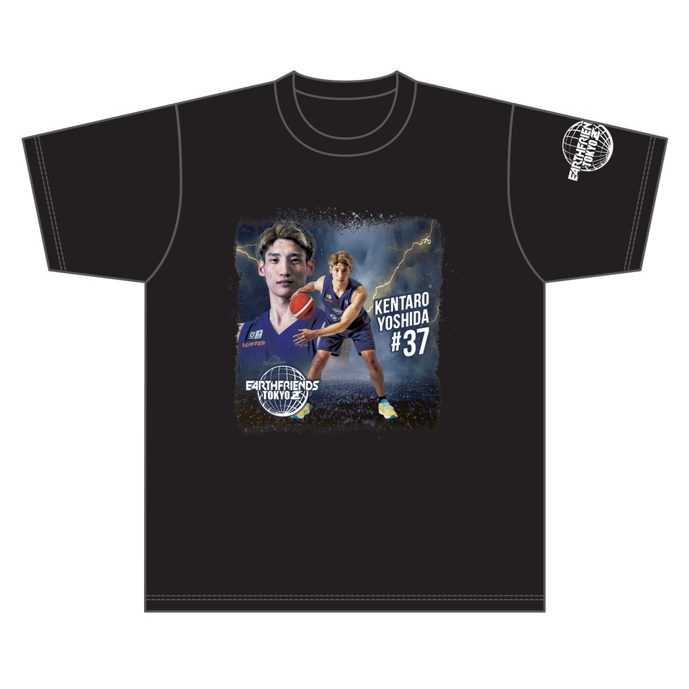 2026-27 全選手Tシャツ｜顔あり｜ブラック 詳細画像 #37_吉田 健太郎 1