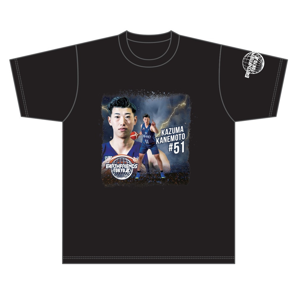 2026-27 全選手Tシャツ｜顔あり｜ブラック 詳細画像 #51_金本 一真 1