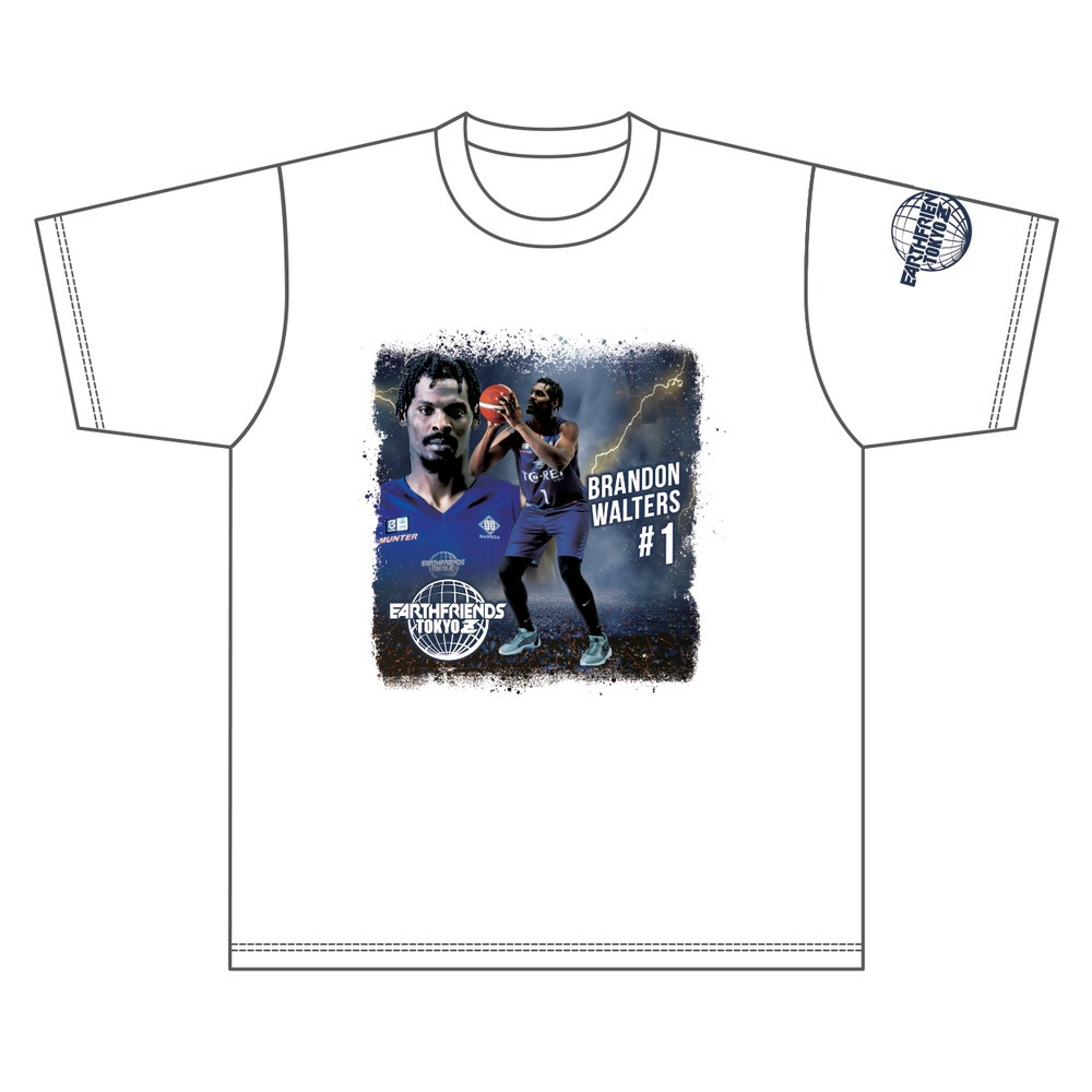 2026-27 全選手Tシャツ｜顔あり｜ホワイト 詳細画像 #1_ブランドン・ウォルターズ 1