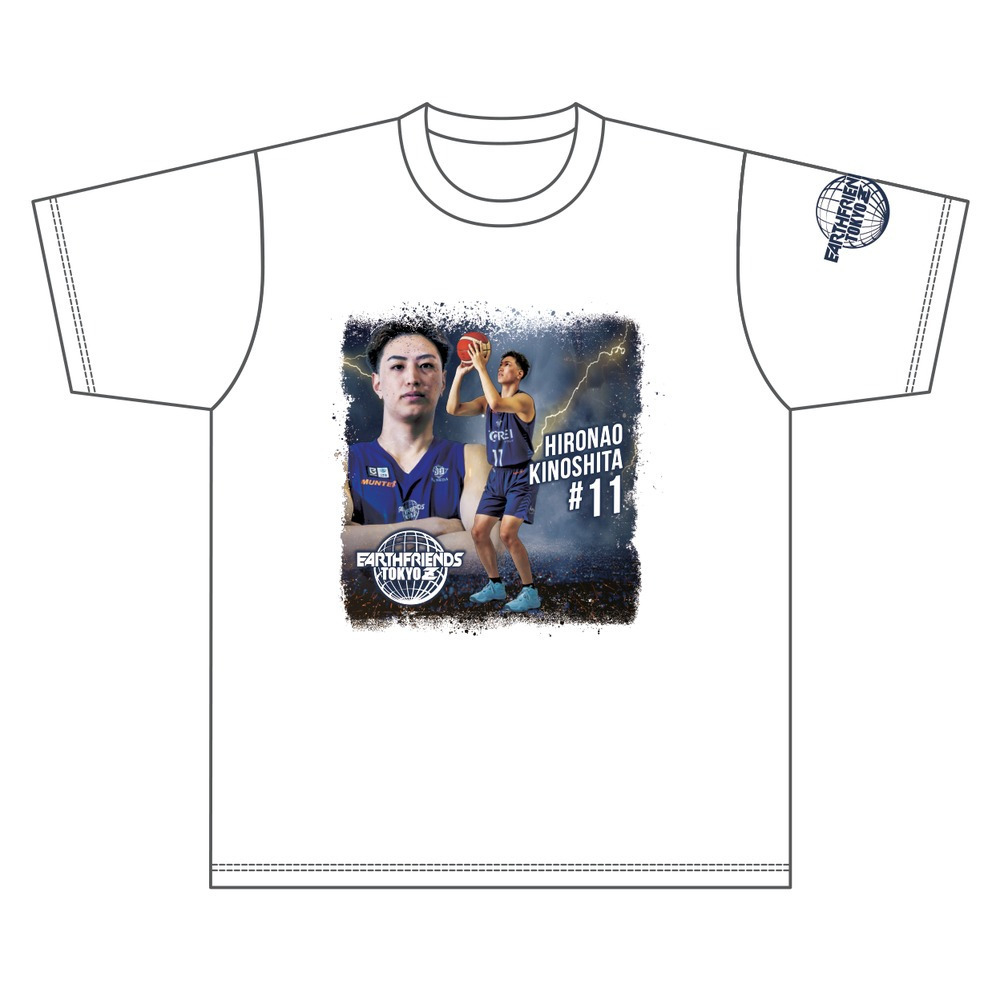 2026-27 全選手Tシャツ｜顔あり｜ホワイト 詳細画像 #11_木下 大南帆 1