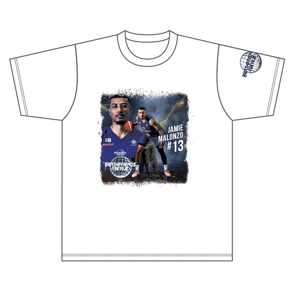 2026-27 全選手Tシャツ｜顔あり｜ホワイト 詳細画像 #13_ジェイミー・マロンゾ 1