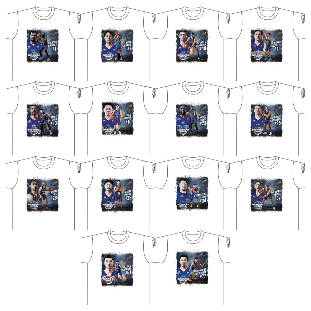 2026-27 全選手Tシャツ｜顔あり｜ホワイト 詳細画像 #13_ジェイミー・マロンゾ 2