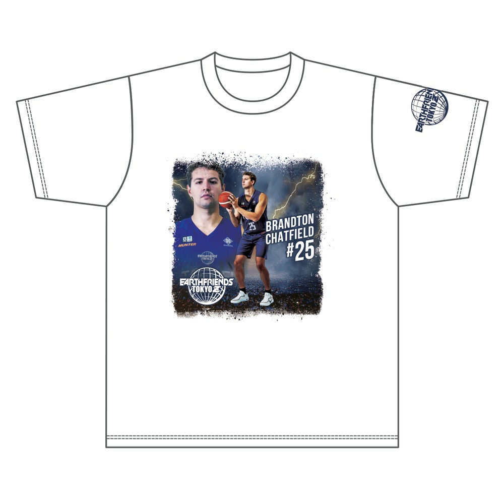 2026-27 全選手Tシャツ｜顔あり｜ホワイト 詳細画像 #25_ブランドン・チャットフィールド 1