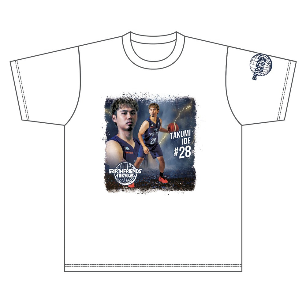 2026-27 全選手Tシャツ｜顔あり｜ホワイト 詳細画像 #28_井手 拓実 1
