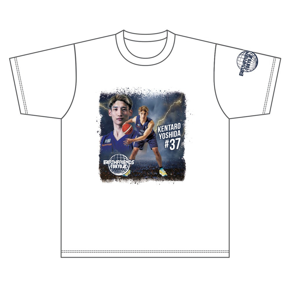 2026-27 全選手Tシャツ｜顔あり｜ホワイト 詳細画像 #37_吉田 健太郎 1