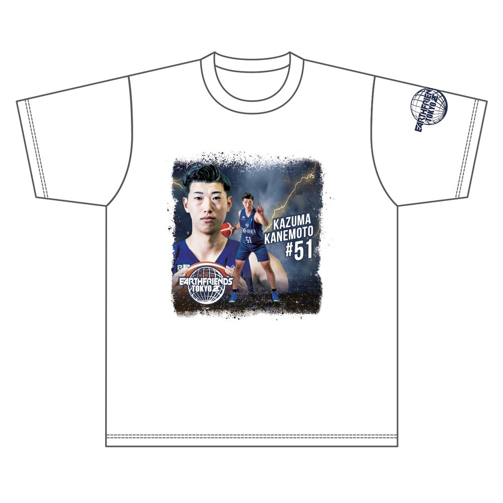 2026-27 全選手Tシャツ｜顔あり｜ホワイト 詳細画像 #51_金本 一真 1