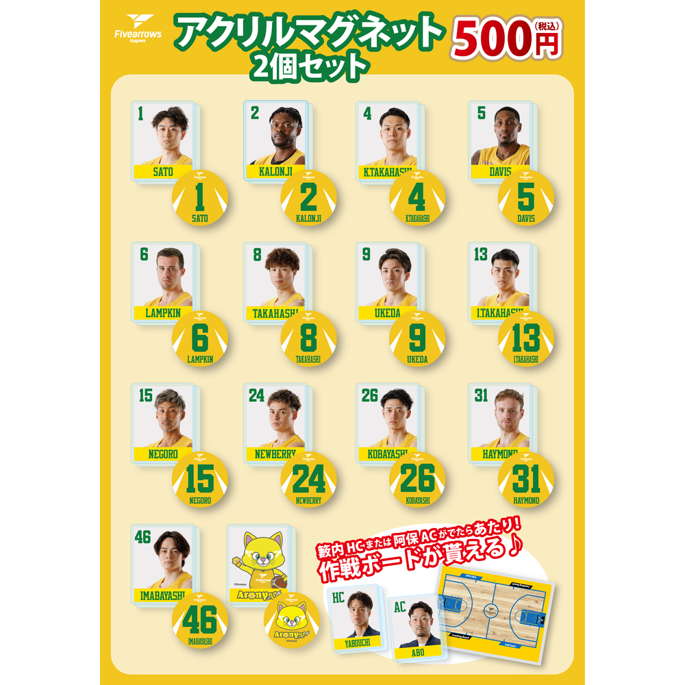 【ガチャ】アクリルマグネット2個セット 詳細画像 1