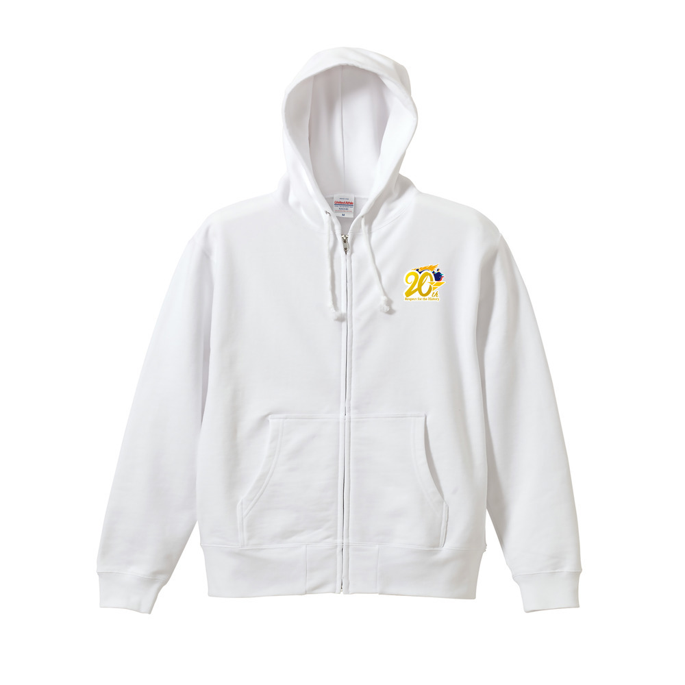 【受注】20th記念ロゴフルジップパーカー 詳細画像 ホワイト 1