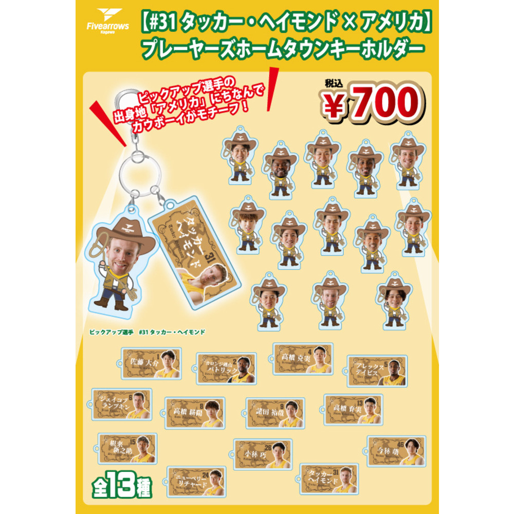 【PICK UP PLAYER】プレーヤーズカントリーキーホルダー(#31&times;アメリカ) 詳細画像 1