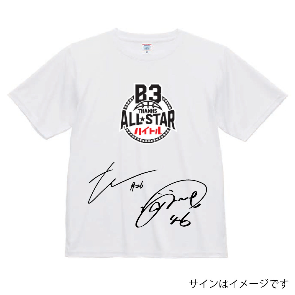 【小林選手/今林選手 直筆サイン入り】バイトル B3 サンクスオールスター メモリアルTシャツ(TEAM WEST) 詳細画像 ホワイト 1