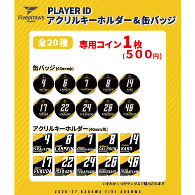 【ガチャ】PLAYER IDアクリルキーホルダー＆缶バッジ