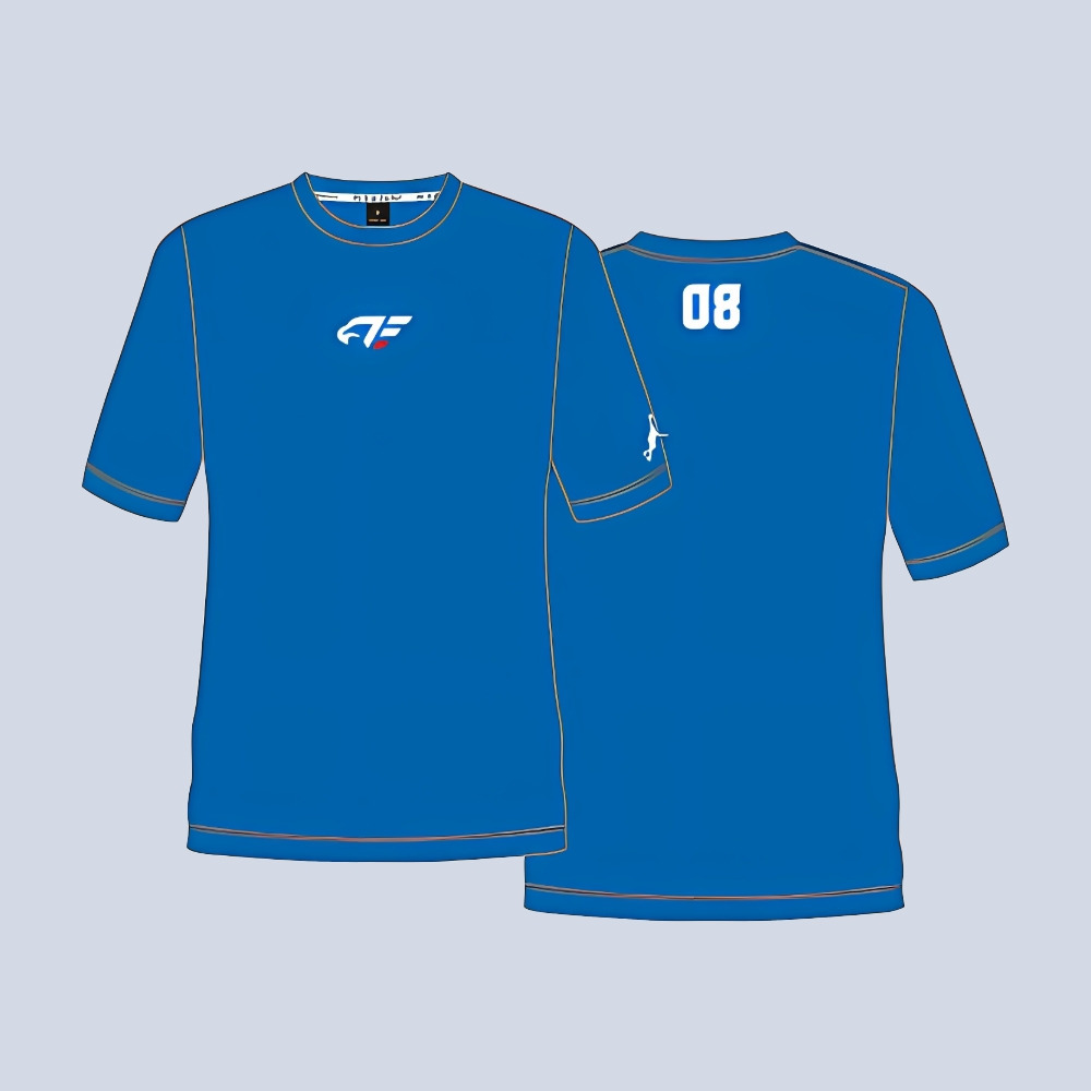 【受注】プラクティスウェア（半袖）ブルー（S-3XL） 詳細画像 カラー/青 1